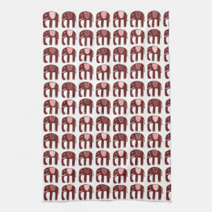 Linge De Cuisine Motif éléphant rose