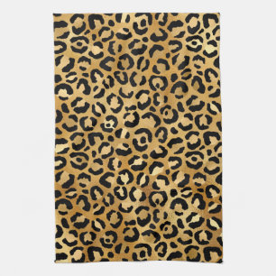 Linge De Cuisine Motif Empreinte de léopard sauvage et exotique