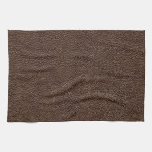 Linge De Cuisine Motif en cuir Brown de texture d'impression