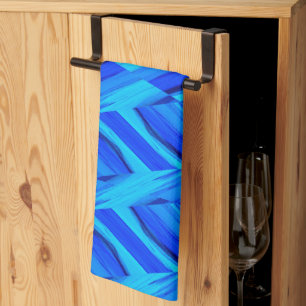 Linge De Cuisine Motif en marbre bleu Cobalt complexe