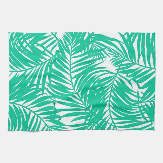 Linge De Cuisine motif feuille (Horizontal)