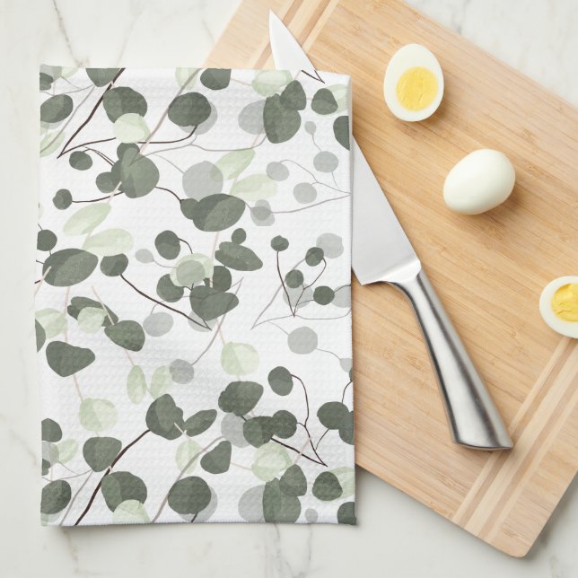 Linge De Cuisine Motif feuille écologiste (Quart Plié)