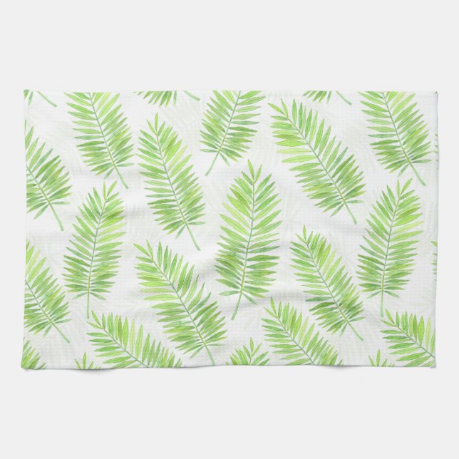 Linge De Cuisine Motif feuille Palm (Horizontal)