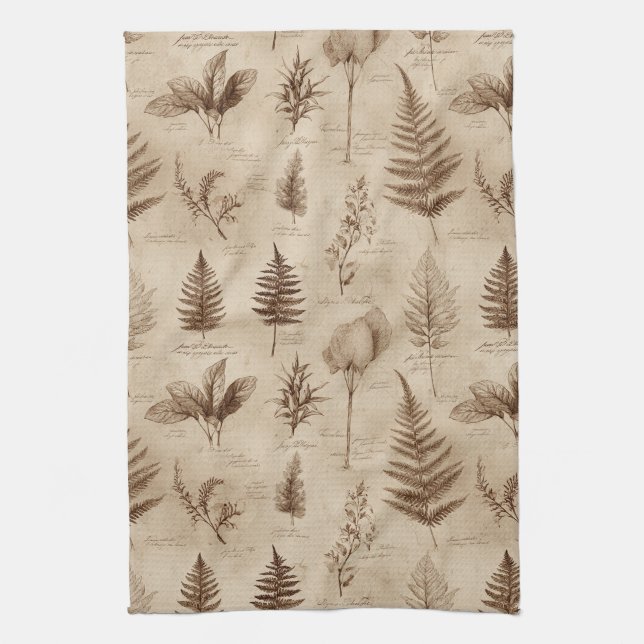 Linge De Cuisine Motif floral botanique vintage (7) (Vertical)