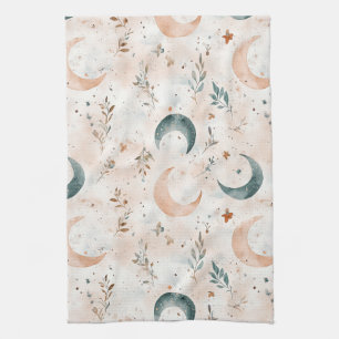 Linge De Cuisine Motif floral céleste (6)