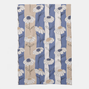 Linge De Cuisine Motif floral de marguerite minimaliste (4)