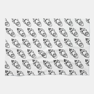 Linge De Cuisine Motif Flying Rocket Sketch