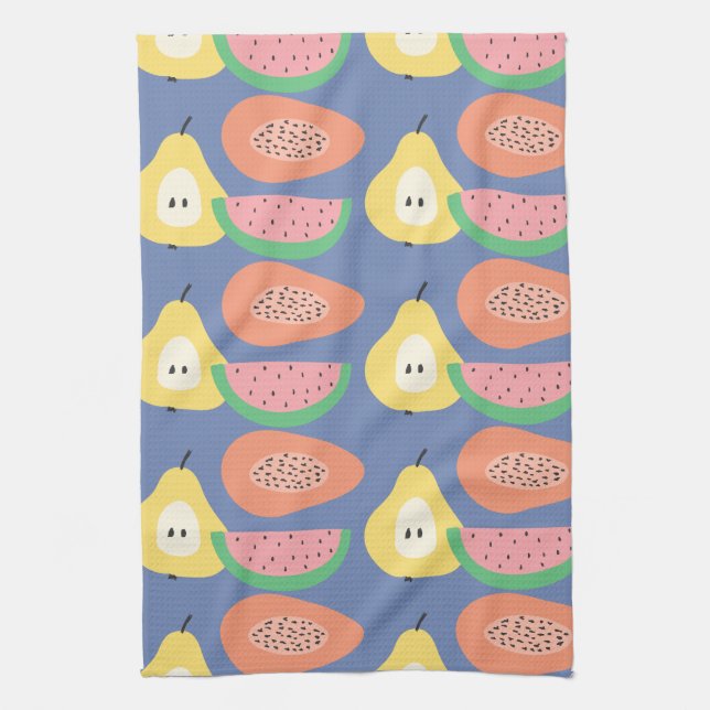 Linge De Cuisine Motif Fun Fruit (Vertical)