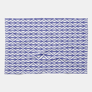 Linge De Cuisine Motif géométrique bleu