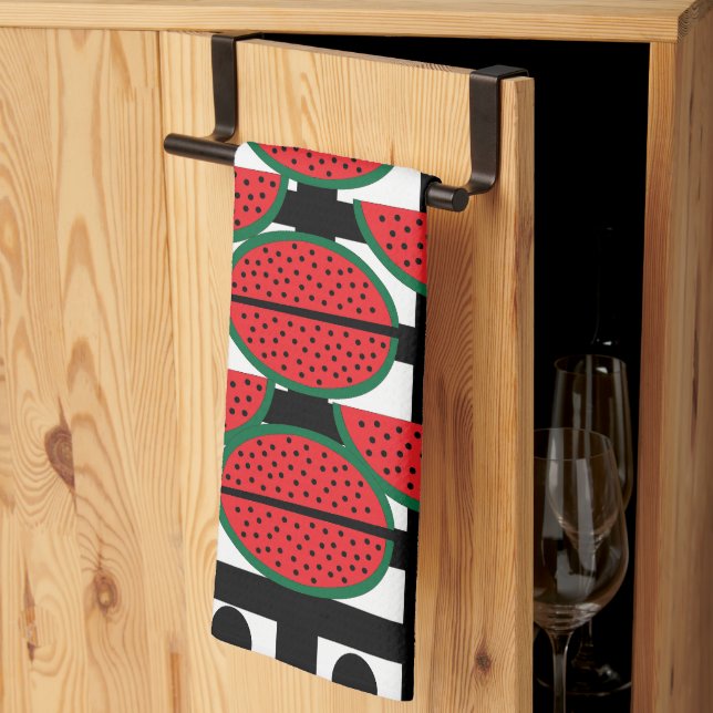 Linge De Cuisine Motif géométrique de la pastèque Fruit d'été (Pliage en tiers)