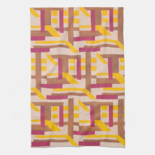 Linge De Cuisine Motif géométrique Jazz Pochoir Art Déco vintage