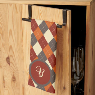 Linge De Cuisine Motif Gingham d'automne