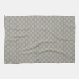 Linge De Cuisine Motif graphique tissé discret d'or et d'argent