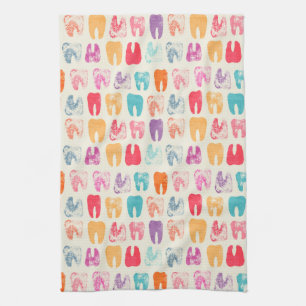 Linge De Cuisine Motif grunge de dent