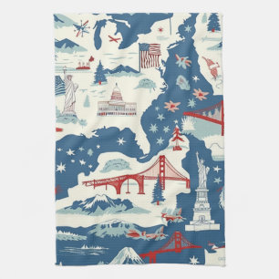 Linge De Cuisine Motif historique vintage-américain (2)