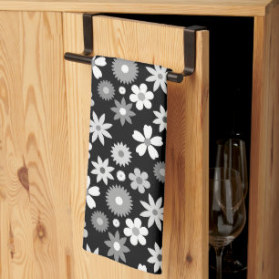 Linge De Cuisine Motif monochrome les années 70 style rétro