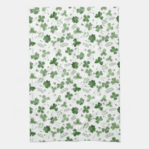 Linge De Cuisine Motif mou de shamrock d'aquarelle