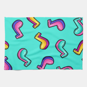Linge De Cuisine Motif musical