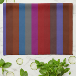 Linge De Cuisine Motif n° 42 de  de bandes colorées rétro
