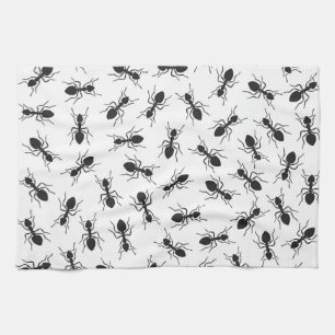 Linge De Cuisine Motif noir drôle de fourmis