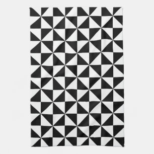 Linge De Cuisine Motif noir et blanc de triangle