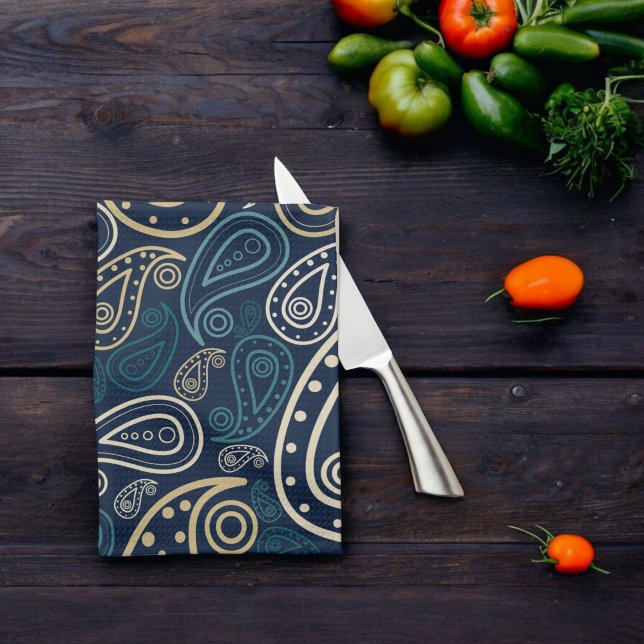 Linge De Cuisine Motif Paisley (Kitchen Towel)