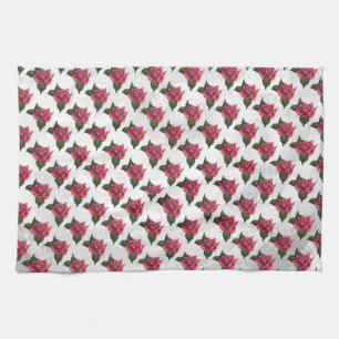 Linge De Cuisine Motif rose