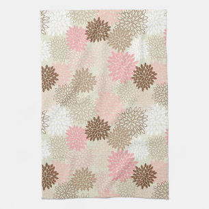 Linge De Cuisine Motif rose et Brown de maman