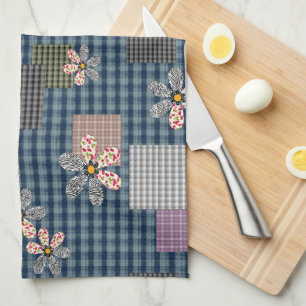 Linge De Cuisine Motif rustique rétro multicolore en patchwork