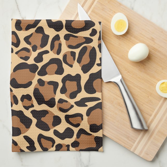 Linge De Cuisine Motif sans voile Leopard (Quart Plié)