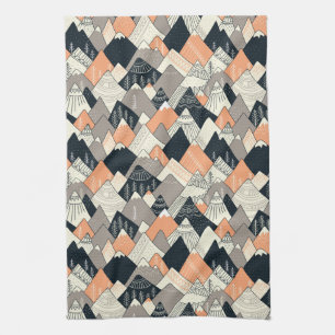 Linge De Cuisine Motif scandinave de montagne de style