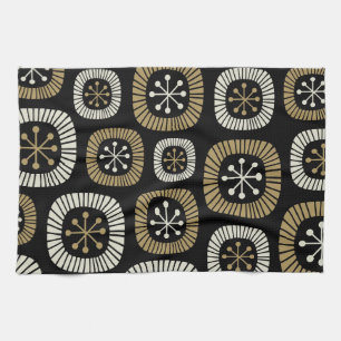 Linge De Cuisine Motif Starburst moderne du milieu du siècle