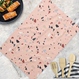 Linge De Cuisine Motif Terrazzo Abstrait Moderne du Milieu du Siècl