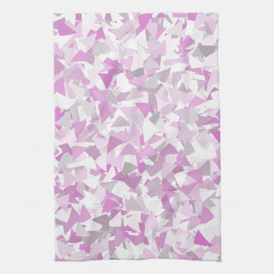 Linge De Cuisine Motif Triangle Gris Violet