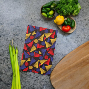 Linge De Cuisine Motif triangle multicolore