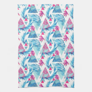 Linge De Cuisine Motif tropical de feuille d'aquarelle abstraite