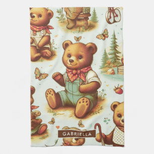Linge De Cuisine Motif vintage Cute Teddy Bear