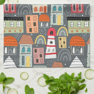 Linge De Cuisine Motifs scandinaves colorés Accueil