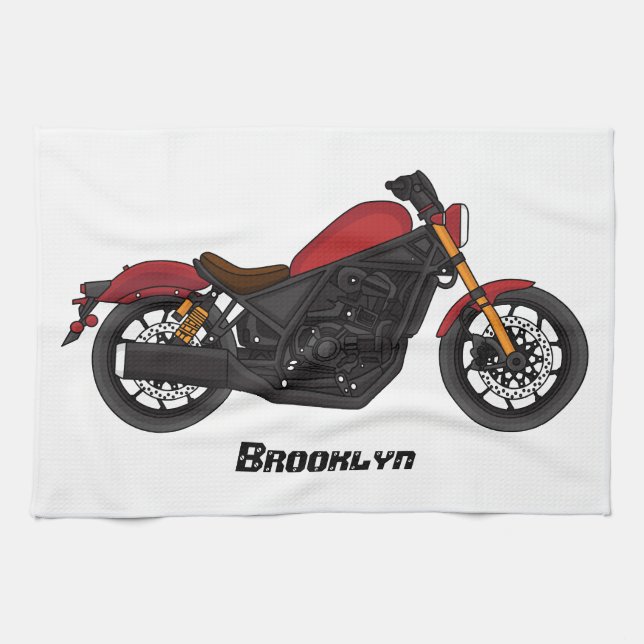 Linge De Cuisine moto de style croiseur cool (Horizontal)