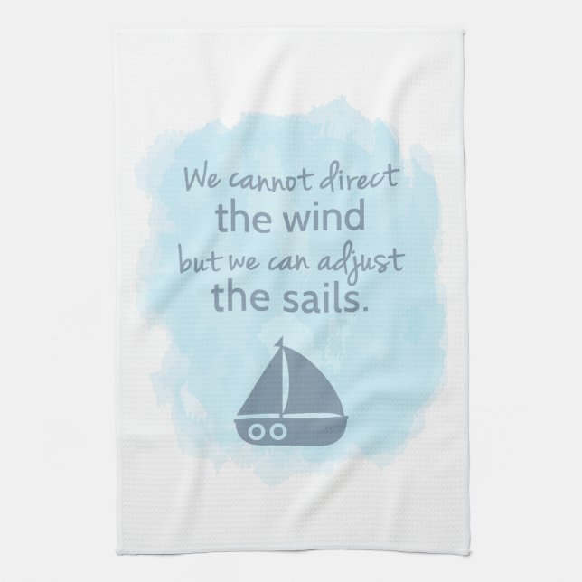 Linge De Cuisine Mots de citation nautique de bateau à voile de (Vertical)