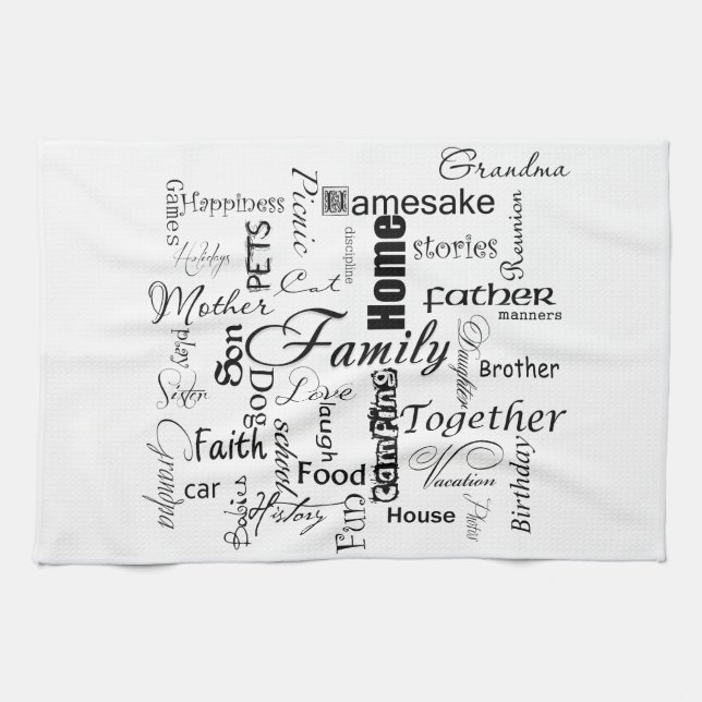 Linge De Cuisine Mots de famille (Horizontal)
