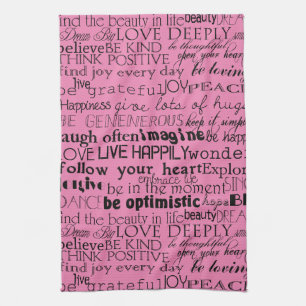Linge De Cuisine Mots Inspirants Roses Noires