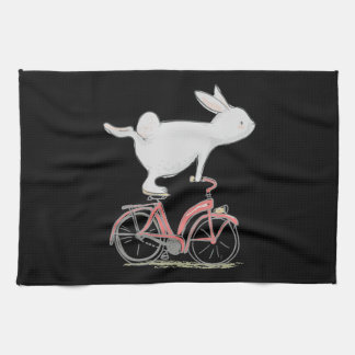 Linge De Cuisine Moulin De Lapin Sur Vélo À Vélo