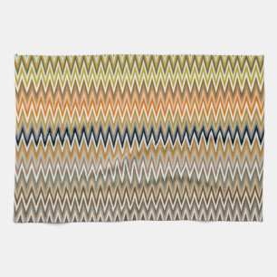 Linge De Cuisine Multicolor Zigzag Motif