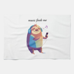 Linge De Cuisine "Music Finds Me" musique vibes design Sweatshirt