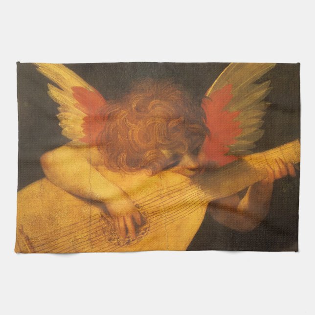 Linge De Cuisine Musicien Angel Lecture par Rosso Fiorentino (Horizontal)
