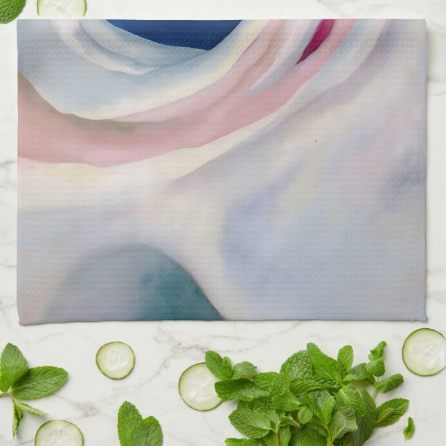 Linge De Cuisine Musique rose et bleu par O'Keeffe (Plié)