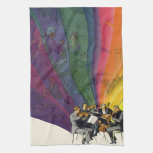Linge De Cuisine Musique vintage Arc-en-ciel, Couple victorien