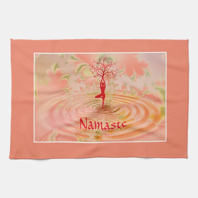 Linge De Cuisine Namaste Citation Arbre de vie Zen Yoga Zen (Horizontal)
