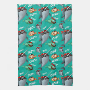 Linge De Cuisine Narwhal et motif de pirate de poissons
